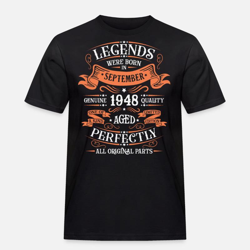 1948 SEPTEMBER - Männer Workwear T-Shirt - Schwarz