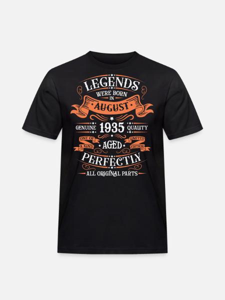 August 1935 Birthday Man - Men's Workwear T-Shirt - black