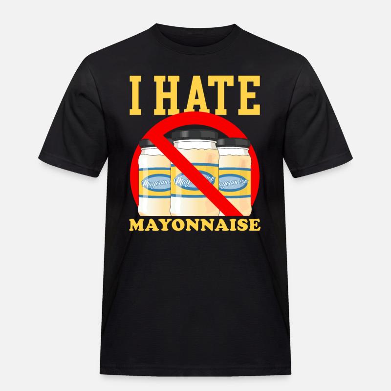 Mayo Mayonnaise Geschenk - Männer Workwear T-Shirt - Schwarz