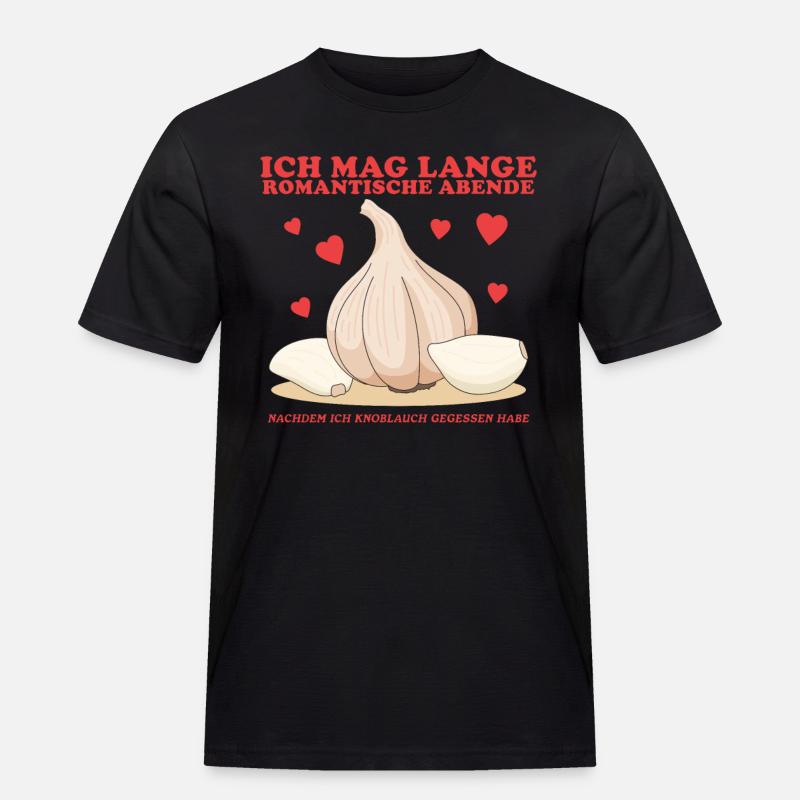 Knoblauch Knoblauchzehen Geschenk - Männer Workwear T-Shirt - Schwarz