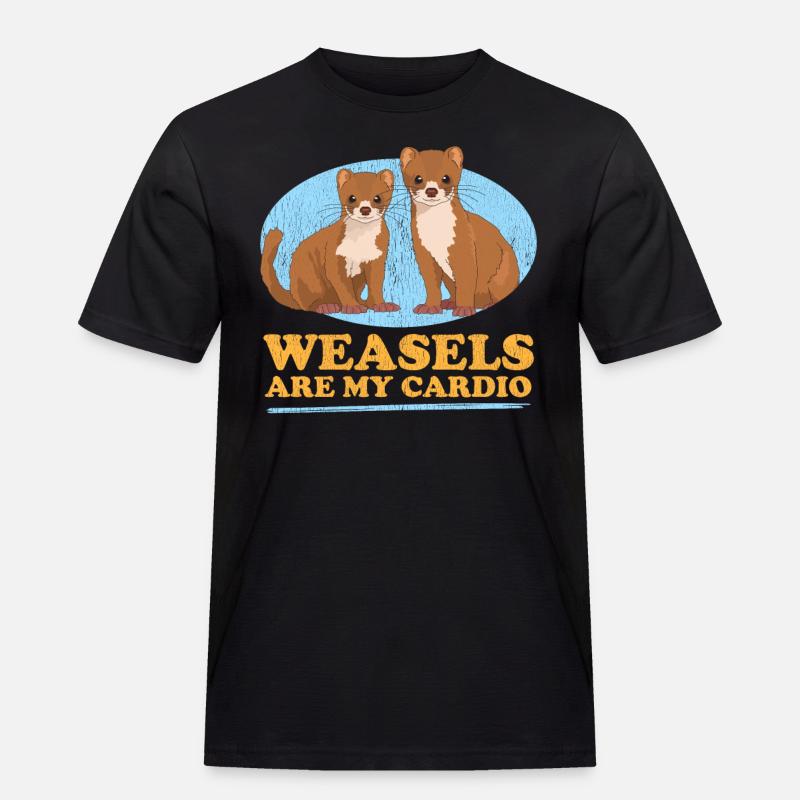 Weasel Mouse Weasel Hermännchen Gift - Men's Workwear T-Shirt - black