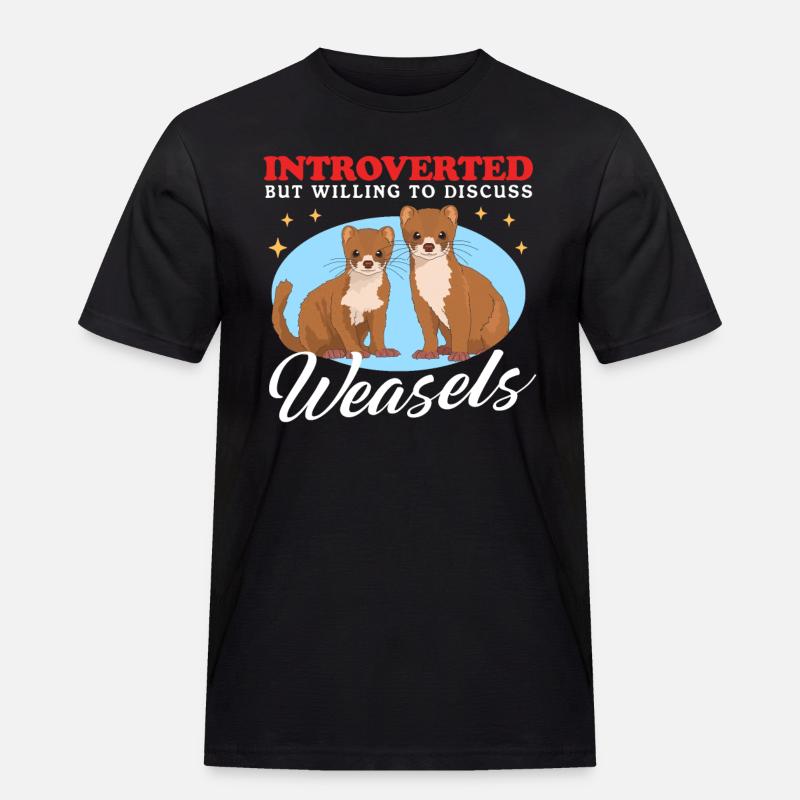 Weasel Mouse Weasel Hermännchen Gift - Men's Workwear T-Shirt - black
