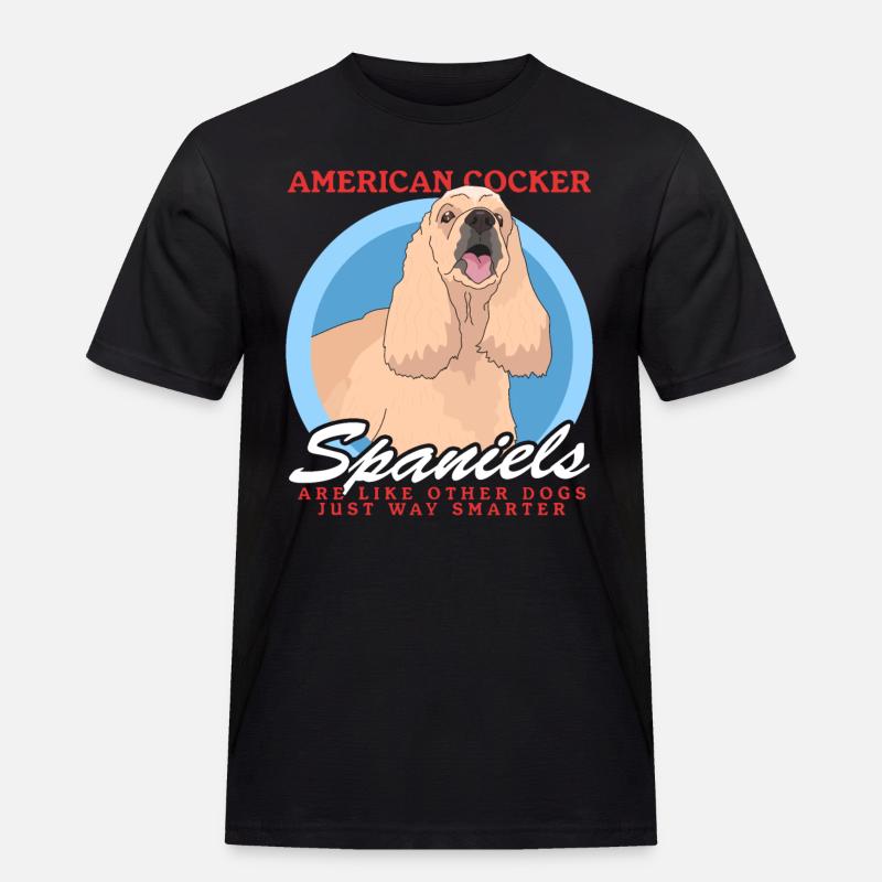 American Cocker Spaniel Gift - Men's Workwear T-Shirt - black