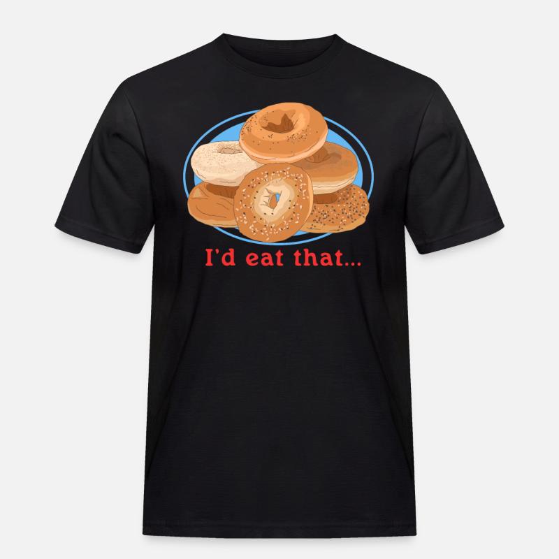 Bagel Bagel Bread Beigel Gift - Men's Workwear T-Shirt - black