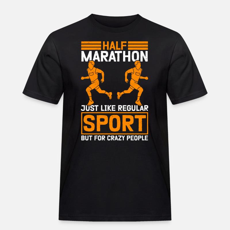 Halbmarathon Läufer Halb-Marathon Geschenk - Männer Workwear T-Shirt - Schwarz