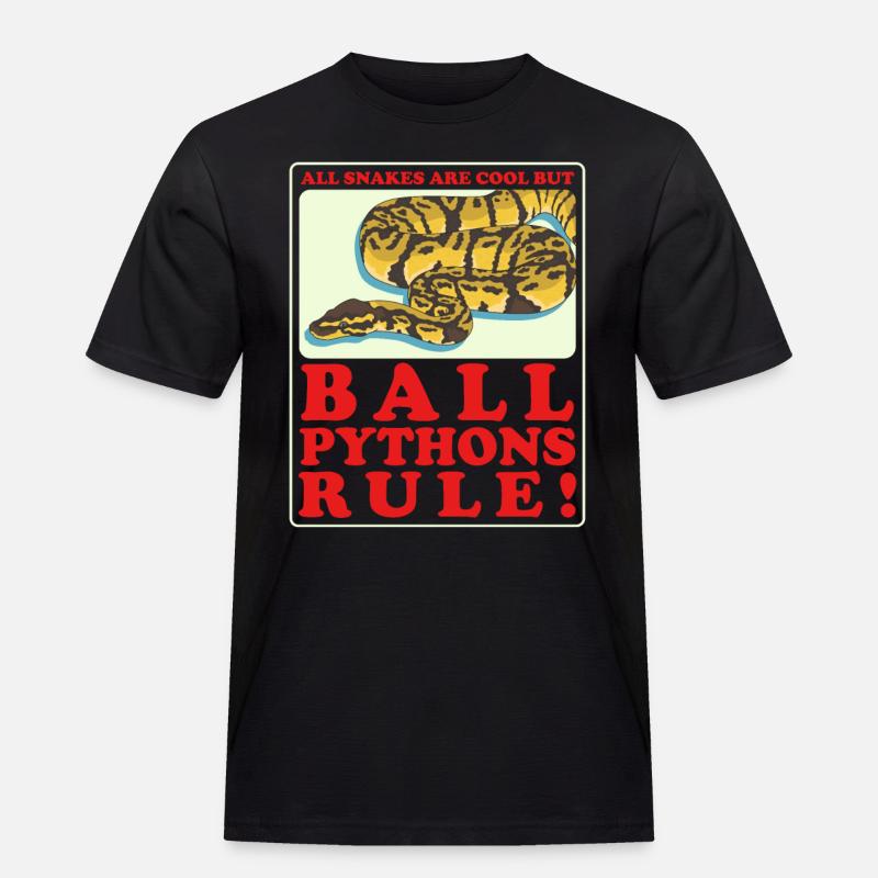 Königspython Python Schlange Geschenk - Männer Workwear T-Shirt - Schwarz