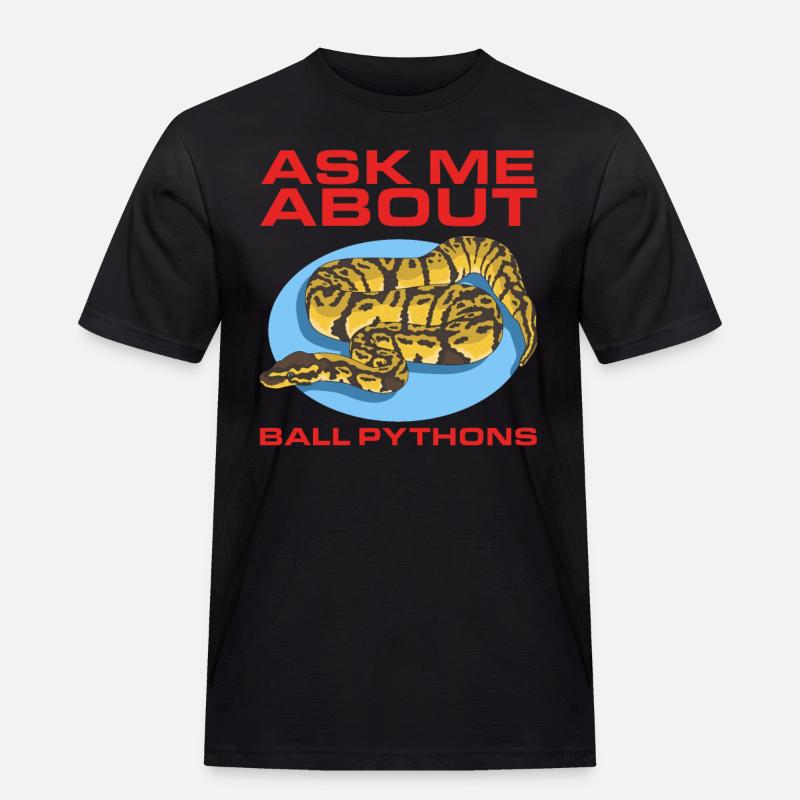 Königspython Python Schlange Geschenke - Männer Workwear T-Shirt - Schwarz