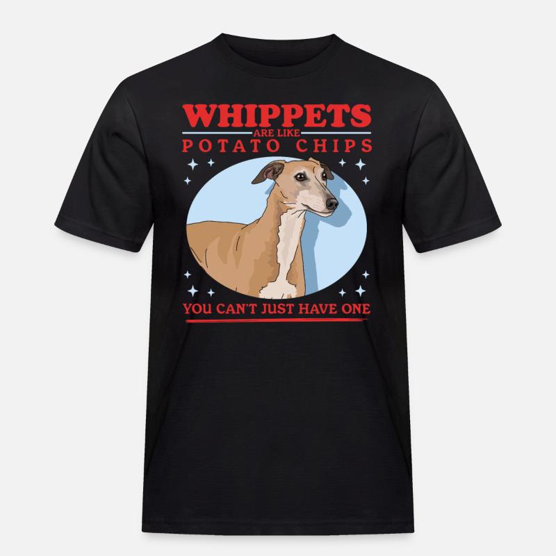 Whippet Englischer Windhund Geschenke - Männer Workwear T-Shirt - Schwarz