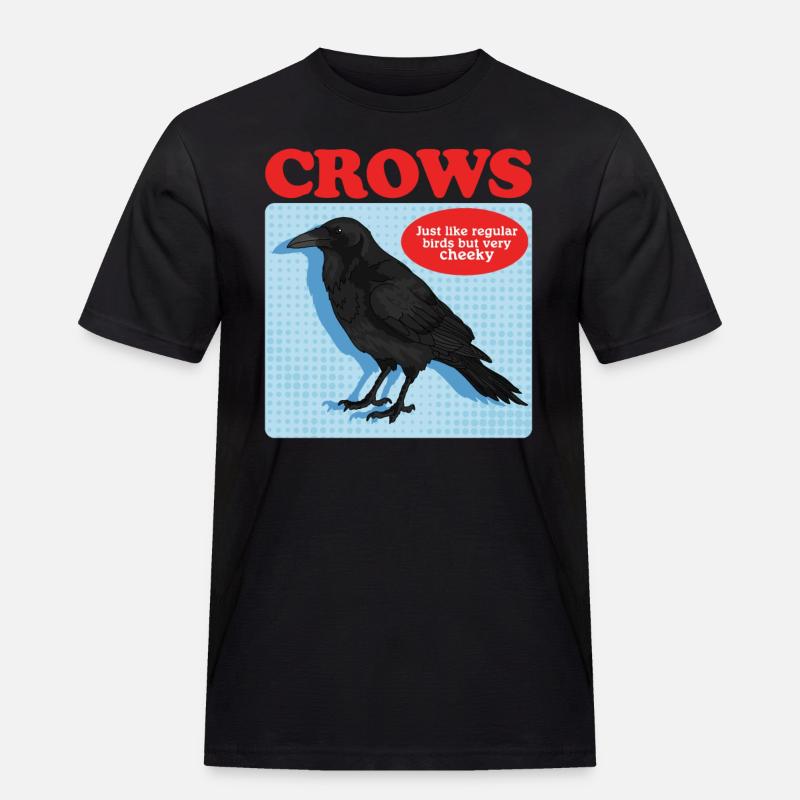 Krähen schwarze Raben Geschenk - Männer Workwear T-Shirt - Schwarz