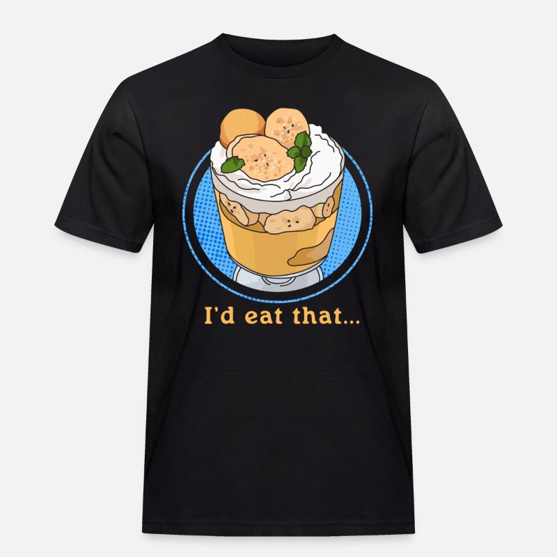 Bananen Pudding Bananenpudding Geschenk - Männer Workwear T-Shirt - Schwarz
