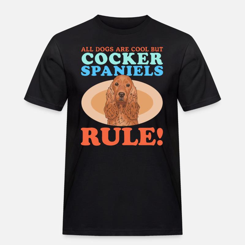 Cocker Spaniel Cockerspaniel Geschenk - Männer Workwear T-Shirt - Schwarz