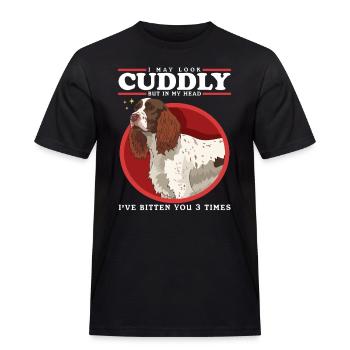English Springer Spaniel Geschenk - Männer Workwear T-Shirt - Schwarz - Vorne - AI Model Male 178 light (178cm)