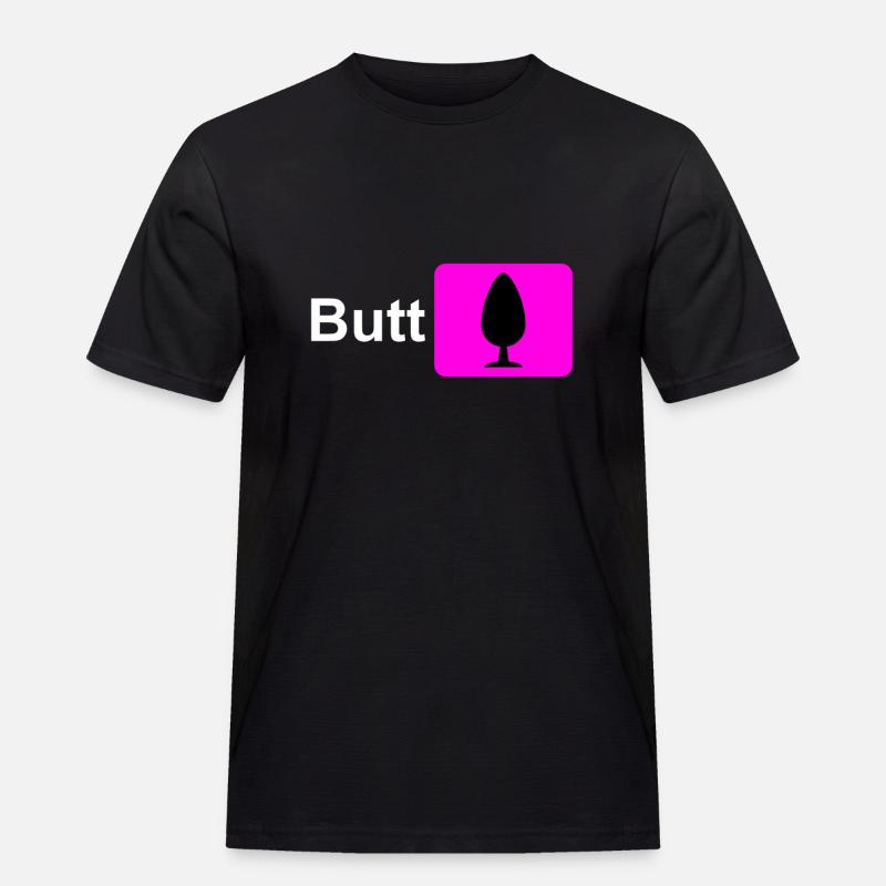Butt Plug Symbol Pink - Männer Workwear T-Shirt - Schwarz