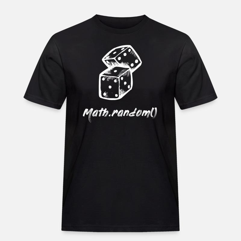 Math.random() #WHITE - Männer Workwear T-Shirt - Schwarz