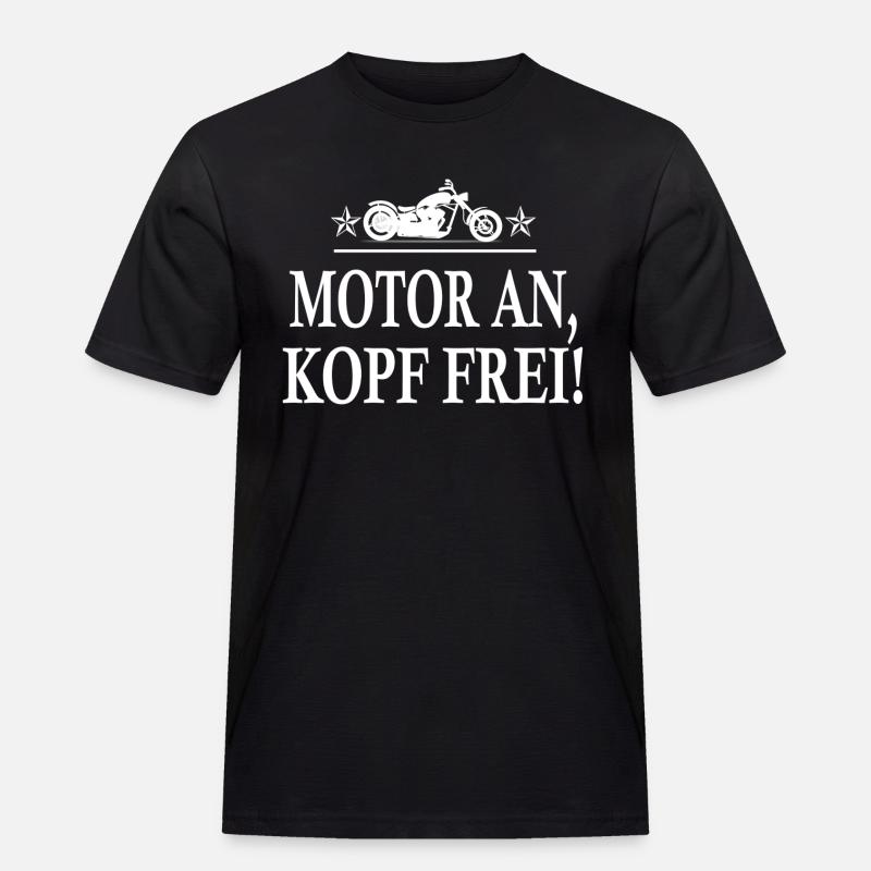 Motorrad - Männer Workwear T-Shirt - Schwarz