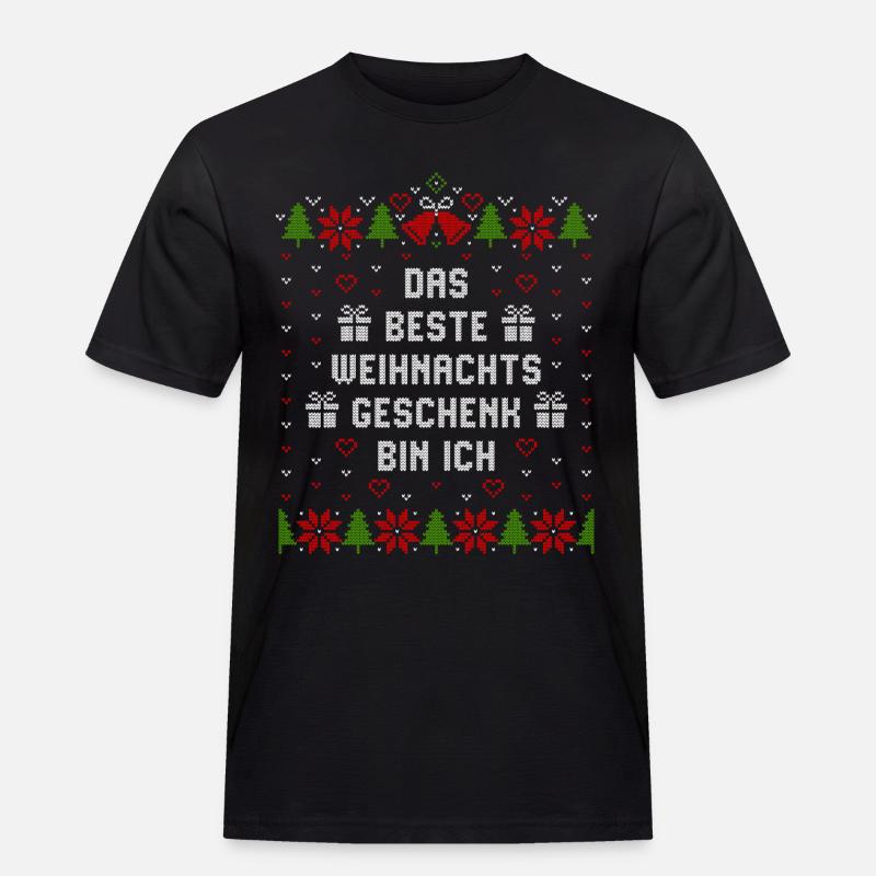 Das beste Weihnachtsgeschenk bin ich - Männer Workwear T-Shirt - Schwarz