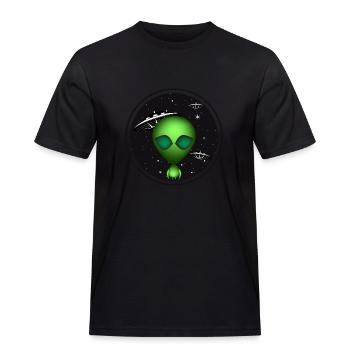 Alien - Männer Workwear T-Shirt - Schwarz - Vorne - AI Model Male 178 light (178cm)
