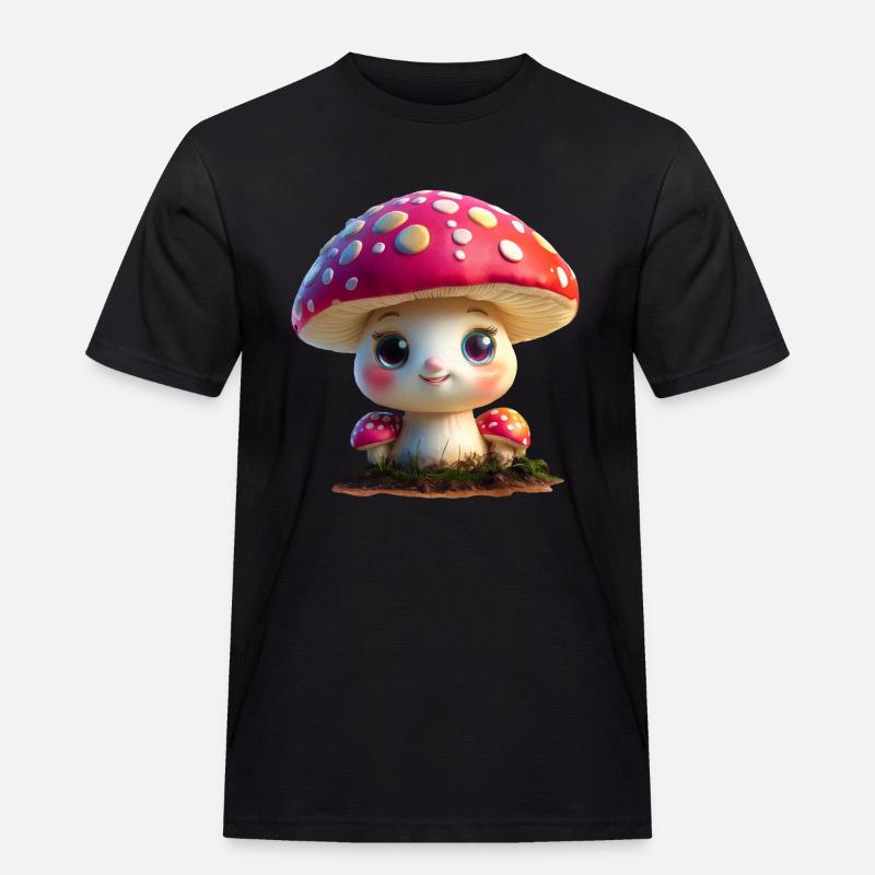 cute toadstool - Men's Workwear T-Shirt - black