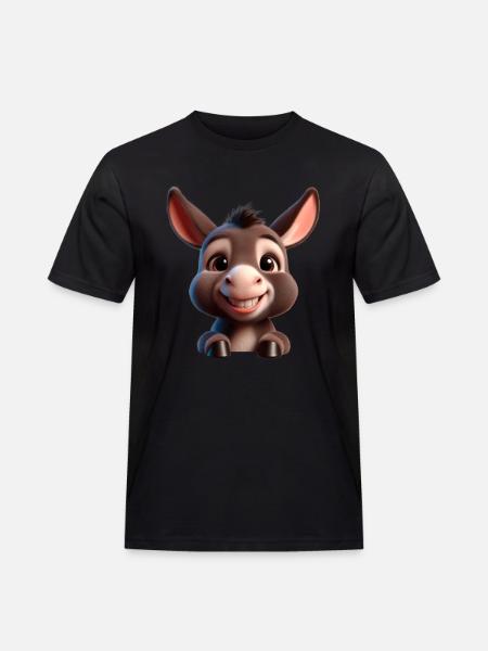 Bébé âne Esel Mule - T-shirt Workwear homme - noir