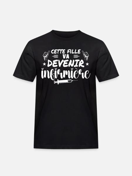 Dieses Mädchen wird Krankenschwester - Männer Workwear T-Shirt - Schwarz