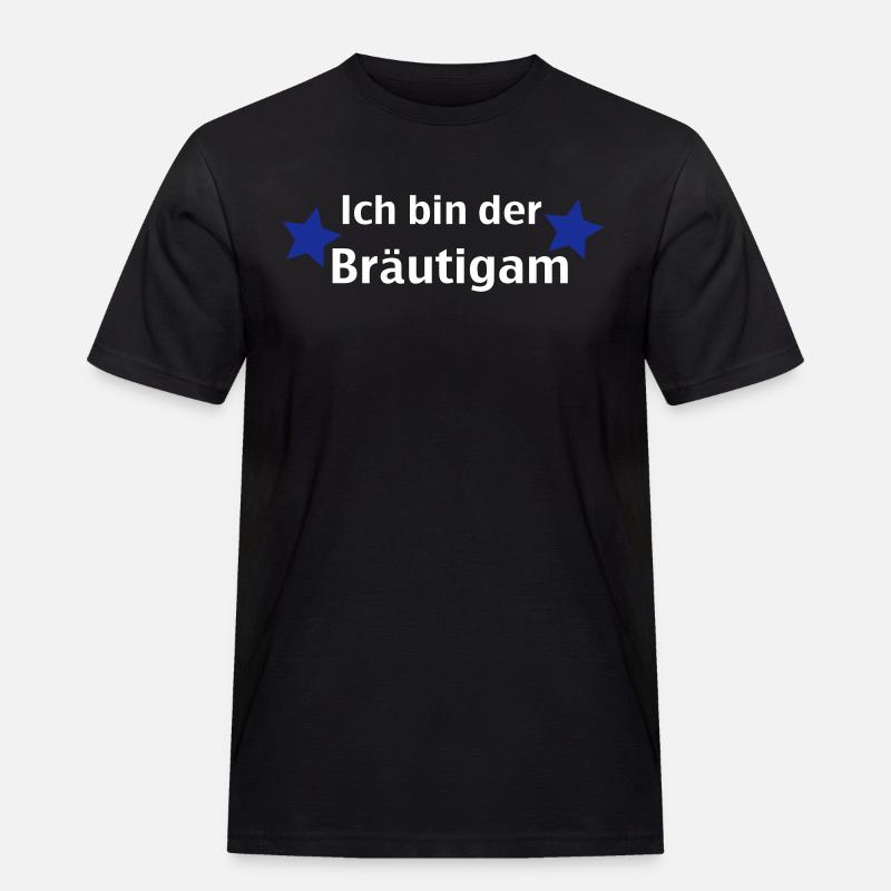 ich bin der bräutigam - Männer Workwear T-Shirt - Schwarz