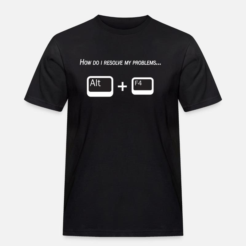 Nerd Geschichte - Männer Workwear T-Shirt - Schwarz