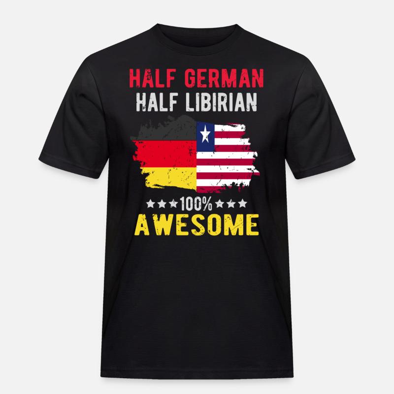 Half German Half Libyan - Men's Workwear T-Shirt - black