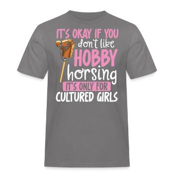 Hobby Horsing Hobby Horse Horse Horse Riding - Men's Workwear T-Shirt - grey - Front - AI Model Male 185 dark (185cm)