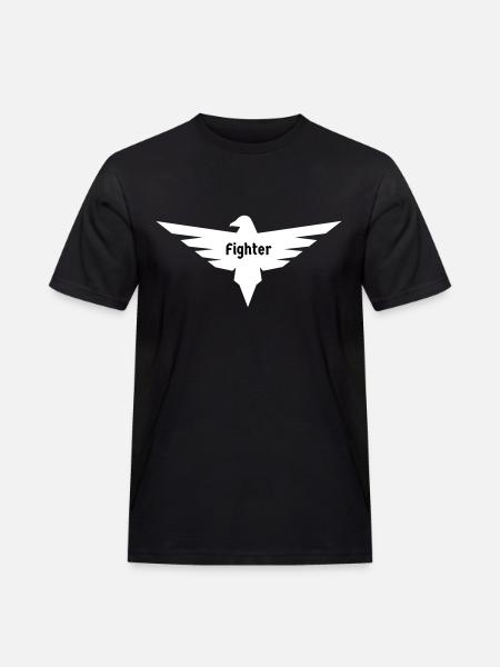 Adler - Männer Workwear T-Shirt - Schwarz