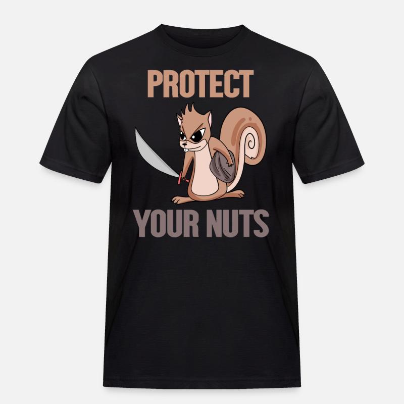Lustiges Eichhörnchen Geschenk - Männer Workwear T-Shirt - Schwarz