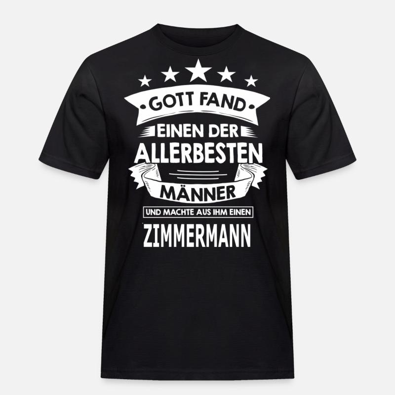 zimmermann - Männer Workwear T-Shirt - Schwarz