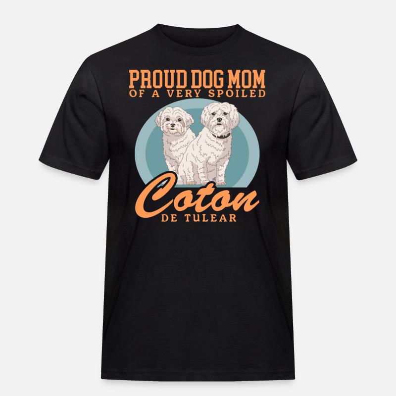 Coton de Tulear Mom | Hundebesitzer Geschenk - Männer Workwear T-Shirt - Schwarz