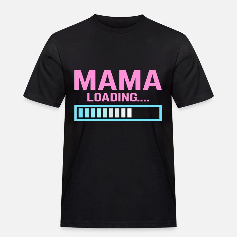 Mum loading mama mom - Men's Workwear T-Shirt - black