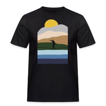 Équilibrer les fainéants d’intérieur Slackerliner Slackline - T-shirt Workwear homme - noir - Devant - AI Model Male 178 light (178cm)