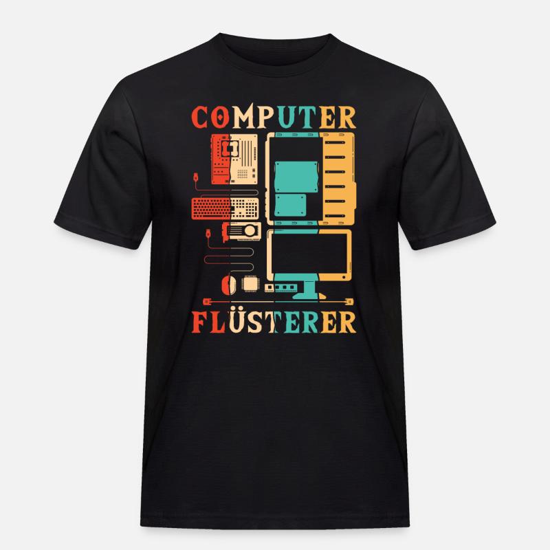 Computer Whisperer Computer Scientist Admin - Men's Workwear T-Shirt - black