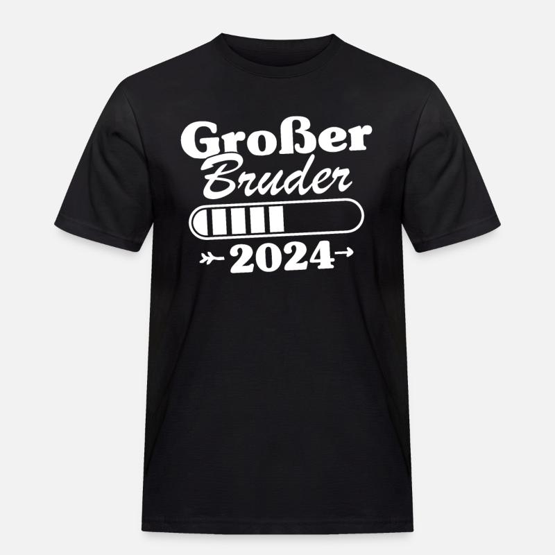 Großer Bruder Loading 2024 - Männer Workwear T-Shirt - Schwarz