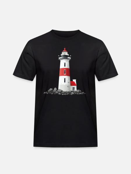 Lighthouse On The Rocky Coast - Men's Workwear T-Shirt - black