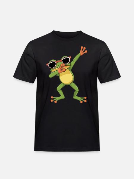 Cool Dancing Frog With Sunglasses - Men's Workwear T-Shirt - black