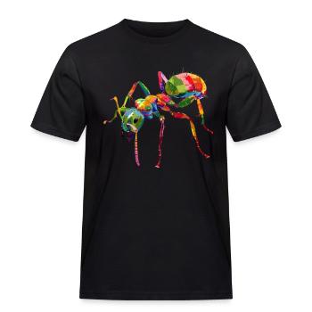 Colorful Ant Pop Art Style - Men's Workwear T-Shirt - black - Front - AI Model Male 178 light (178cm)