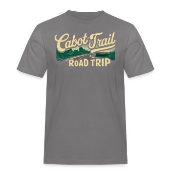 Cabot Trail Road Trip Scenery - Men's Workwear T-Shirt - grey - Front - AI Model Male 185 dark (185cm)