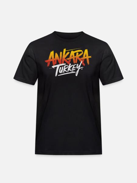 Ankara Turkey Souvenir - Men's Workwear T-Shirt - black