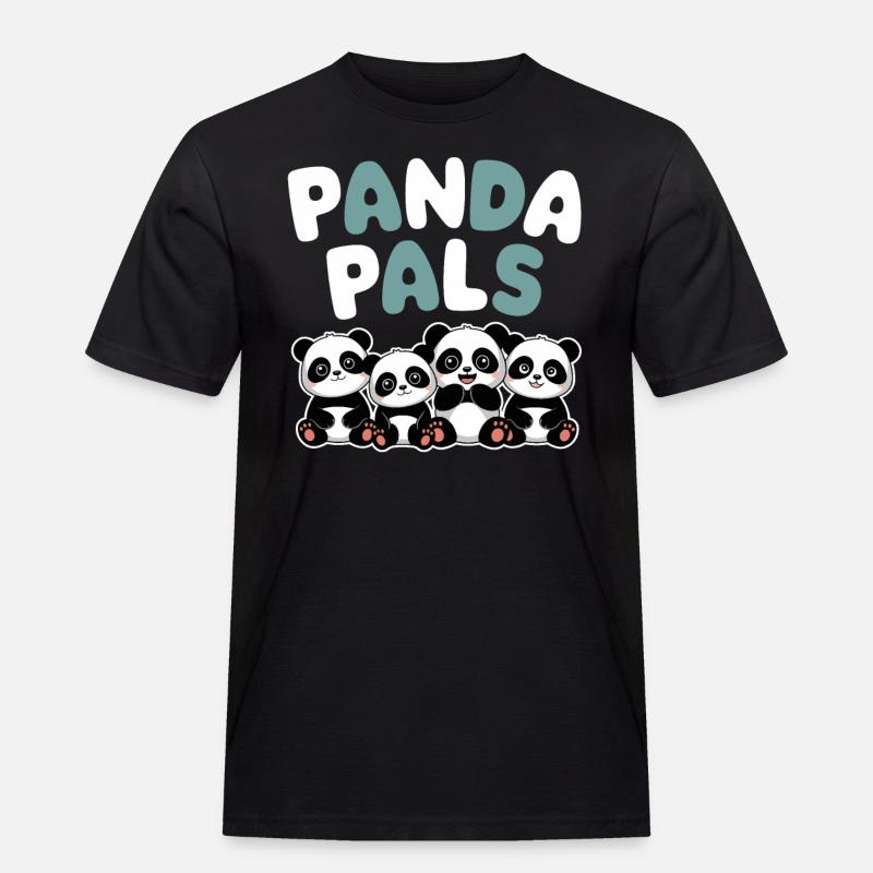 Panda Group Design Panda Pals - Men's Workwear T-Shirt - black