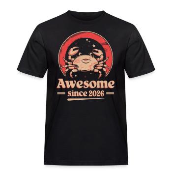 Cancer Zodiac Birthday Since 2026 Great - Men's Workwear T-Shirt - black - Front - AI Model Male 178 light (178cm)