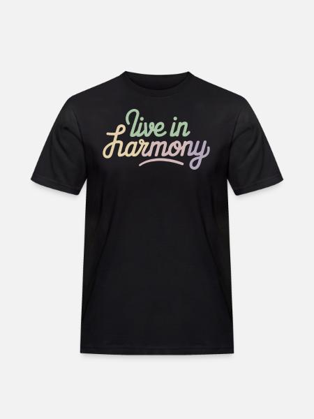 Live In Harmony Inspirational - Men's Workwear T-Shirt - black