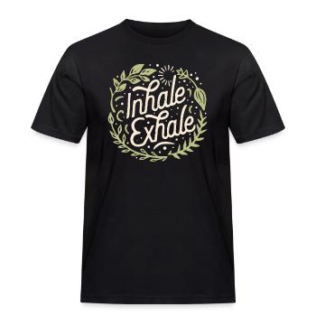 Inhale exhale - Men's Workwear T-Shirt - black - Front - AI Model Male 178 light (178cm)