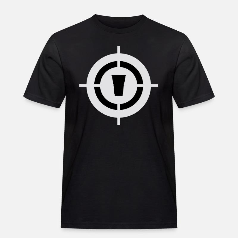 Beerpong Master - Männer Workwear T-Shirt - Schwarz