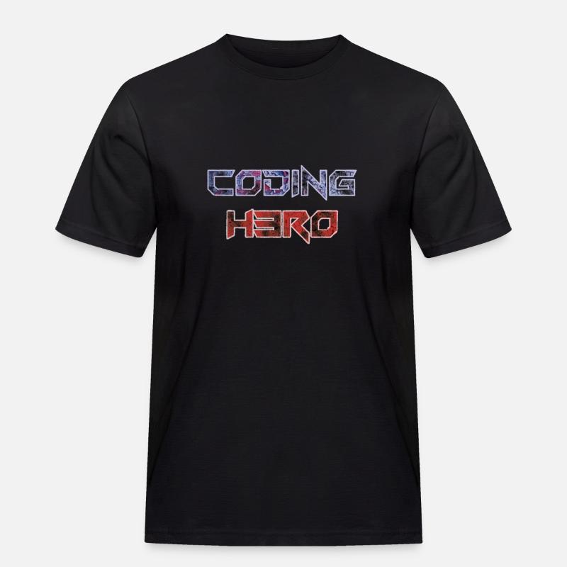 Coding Hero - Programmier-Held - Männer Workwear T-Shirt - Schwarz