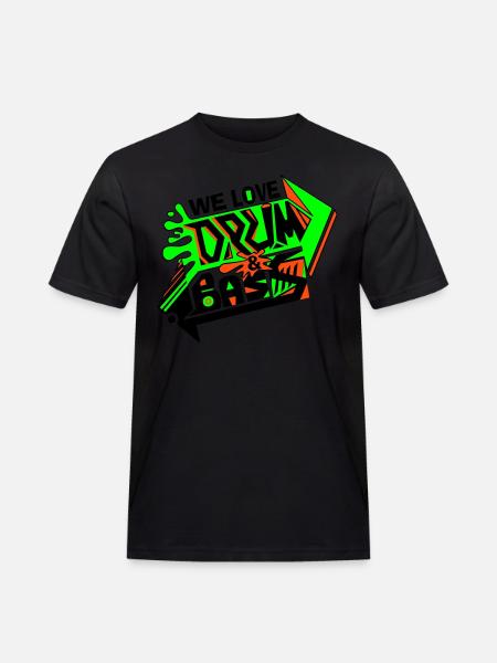 W3L0v3DNBv2(balck) - Männer Workwear T-Shirt - Schwarz