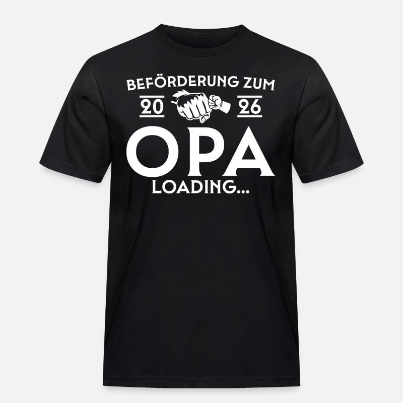 Werdender Opa 2026 loading - Männer Workwear T-Shirt - Schwarz