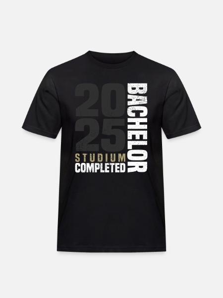 Bachelor Studium 2025 - Männer Workwear T-Shirt - Schwarz